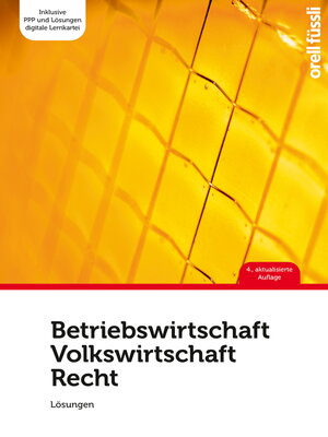 cover image of Betriebswirtschaft / Volkswirtschaft / Recht  – Lösungen